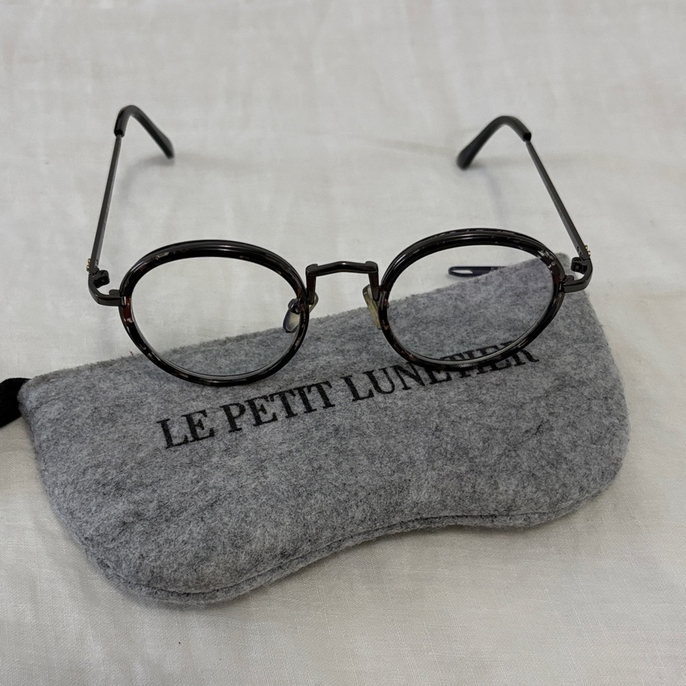 Le Petit Lunetier Brown Tortoiseshell Round Blue Light Eyeglasses - Picture 5 of 9